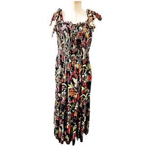 Crown & Ivy Plus Size Boho Tropical Floral Maxi Dress Size 2X